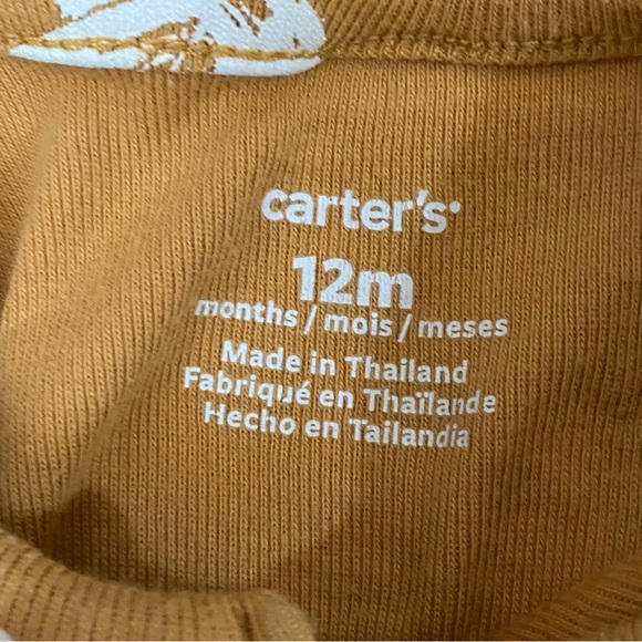 This is a mustard yellow dress and a cream colored cardigan - Picture 8 of 8